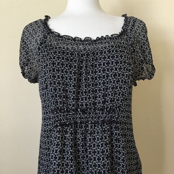 Motherhood Top Blouse Sheer Black & White Size XL - Picture 2 of 7